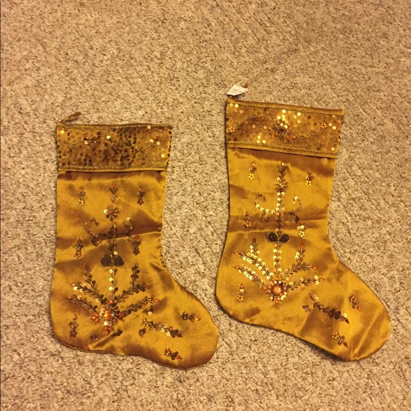 🎈Flash sale🎈NWT 2 gold Christmas stocking - Picture 3 of 7